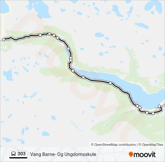 303 Bus Line Map
