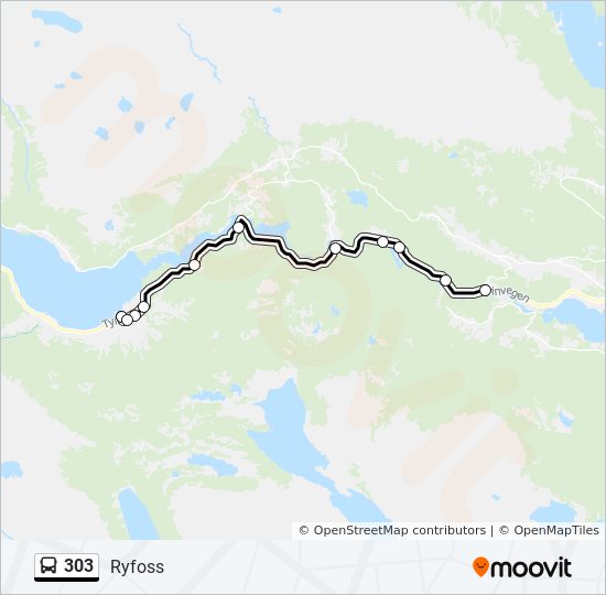 303 bus Line Map