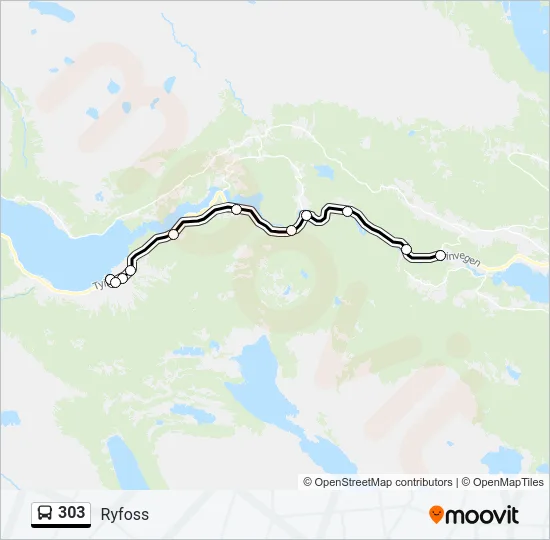 303 Bus Line Map