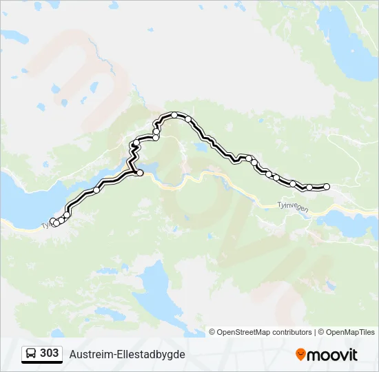 303 Bus Line Map