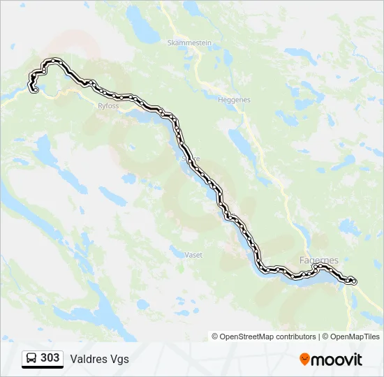 303 Bus Line Map