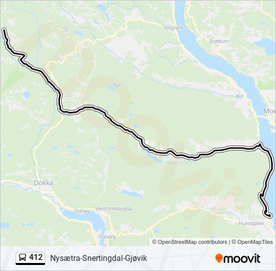 412 bus Line Map