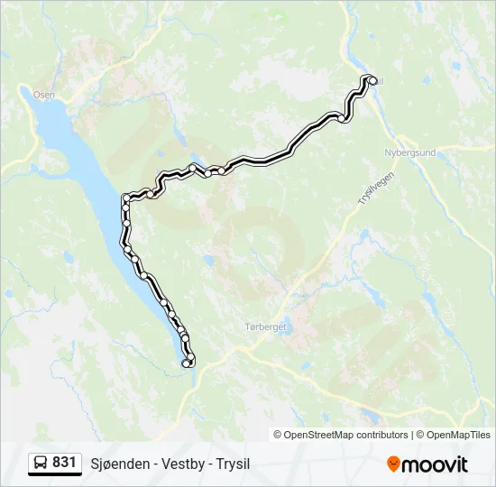 831 Bus Line Map