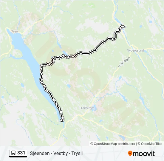 831 Bus Line Map