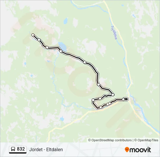 832 Bus Line Map