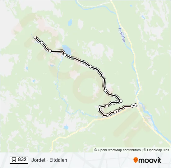 832 Bus Line Map