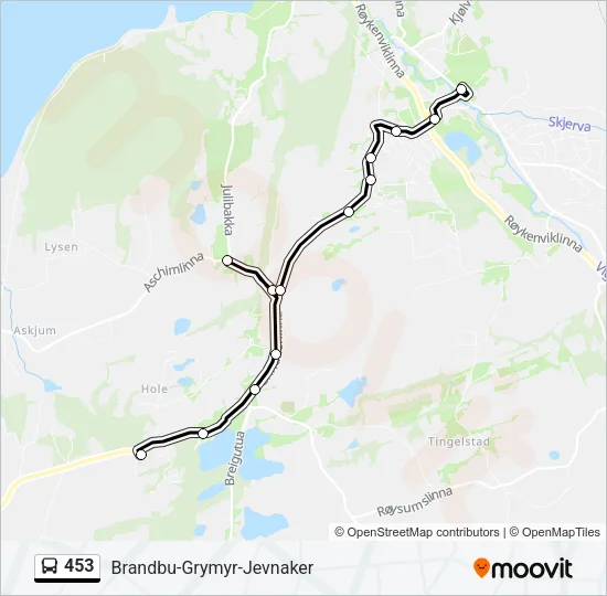 453 Bus Line Map