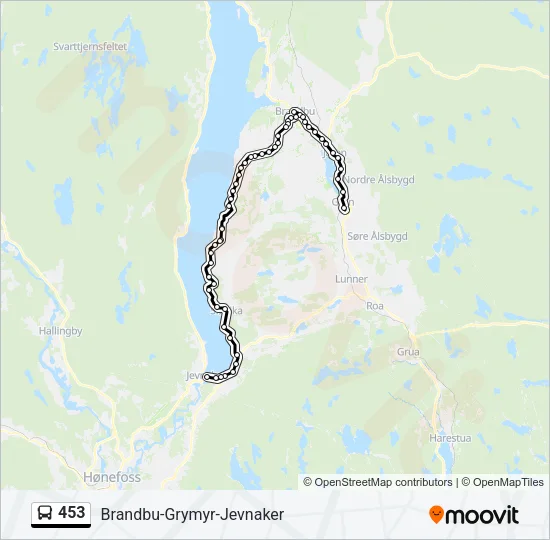 453 Bus Line Map