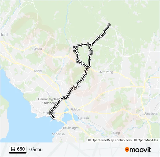 650 Bus Line Map