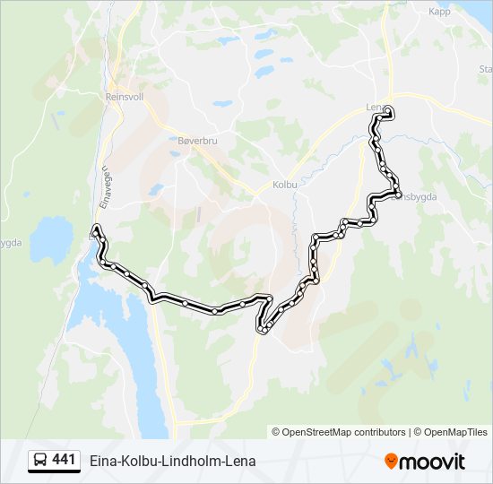 441 buss Linjekart
