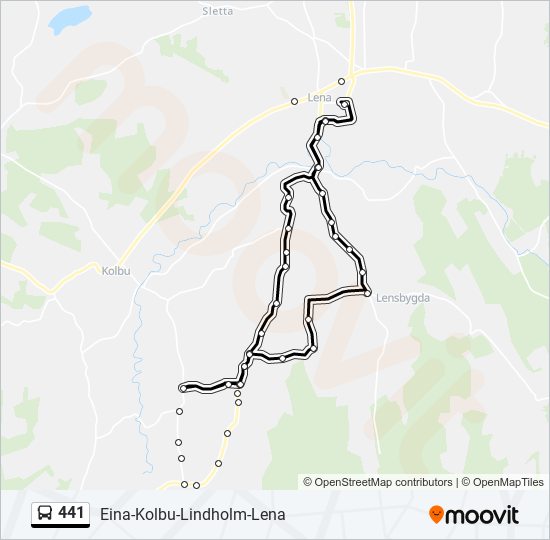 441 bus Line Map