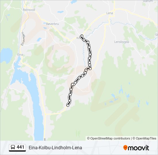 441 bus Line Map