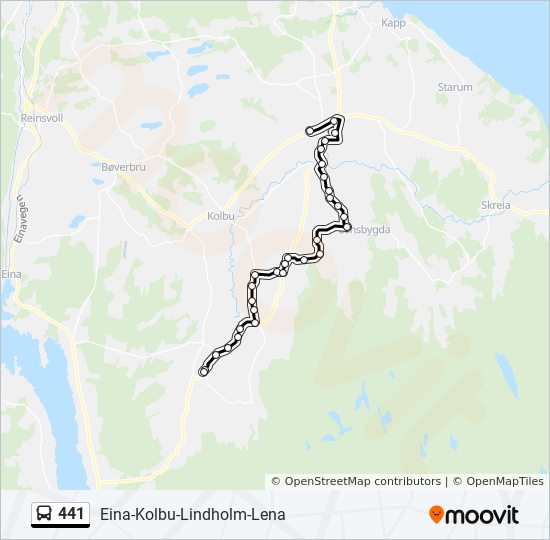 441 bus Line Map