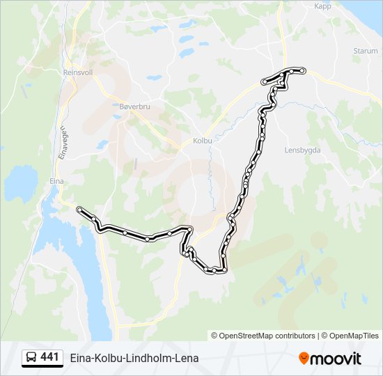 441 bus Line Map