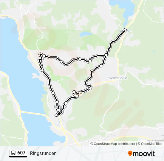 607 Bus Line Map