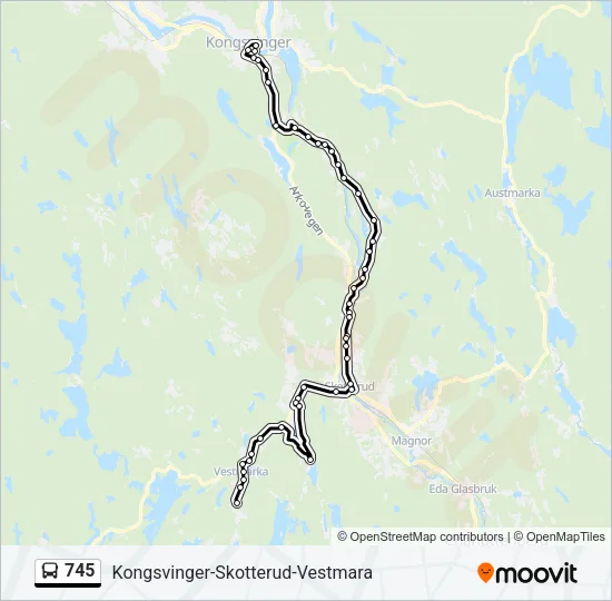 745 Bus Line Map