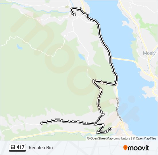 417 bus Line Map