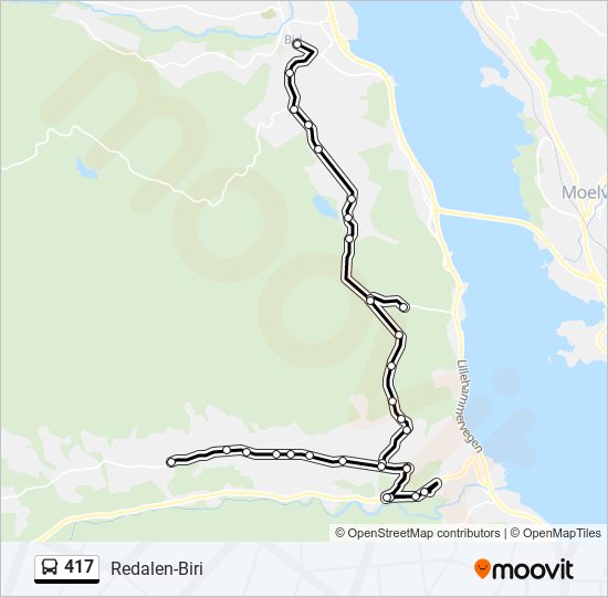 417 bus Line Map