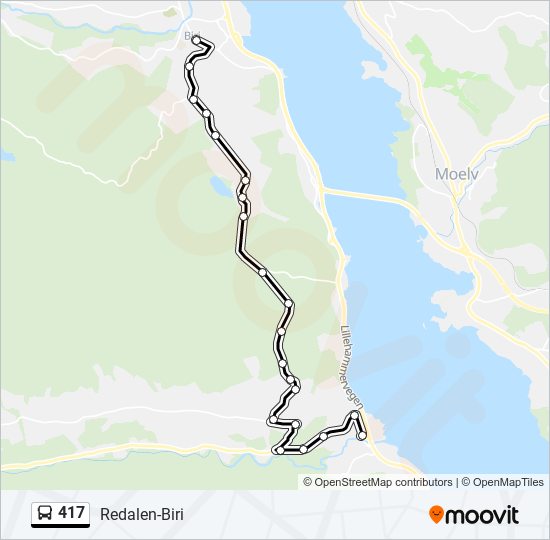 417 bus Line Map