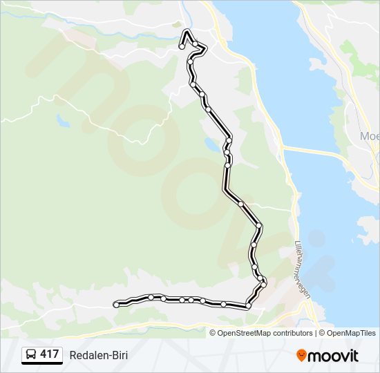 417 bus Line Map