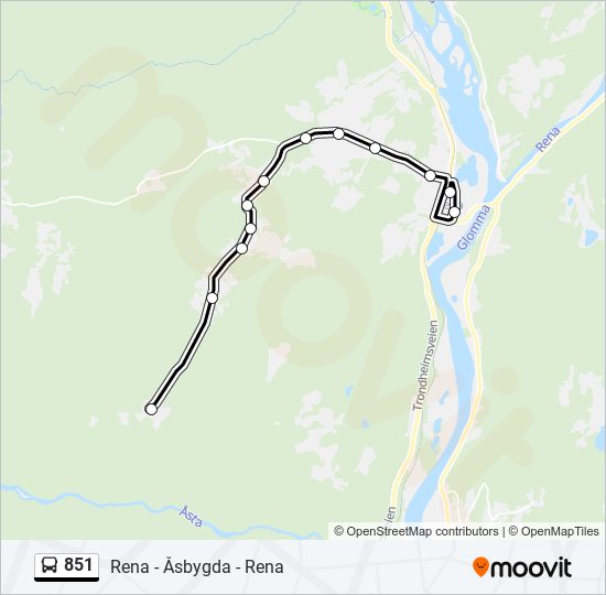 Bus 851 Route Map 851 Route: Schedules, Stops & Maps - Rena (Updated)