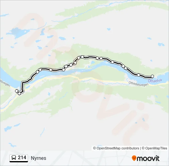214 Bus Line Map