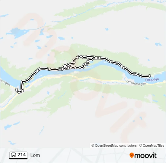 214 Bus Line Map