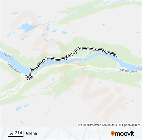 214 Bus Line Map
