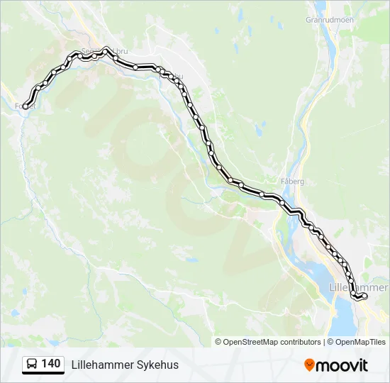 140 Bus Line Map