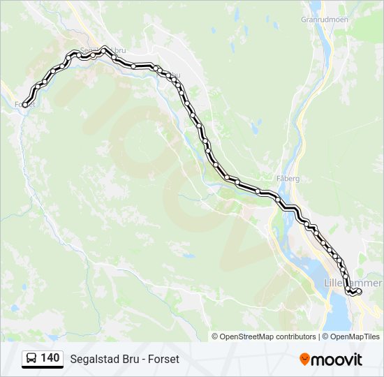 140 Bus Line Map