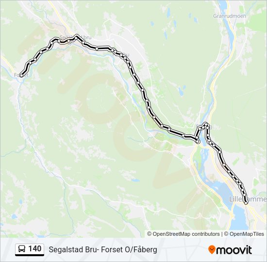 140 Bus Line Map