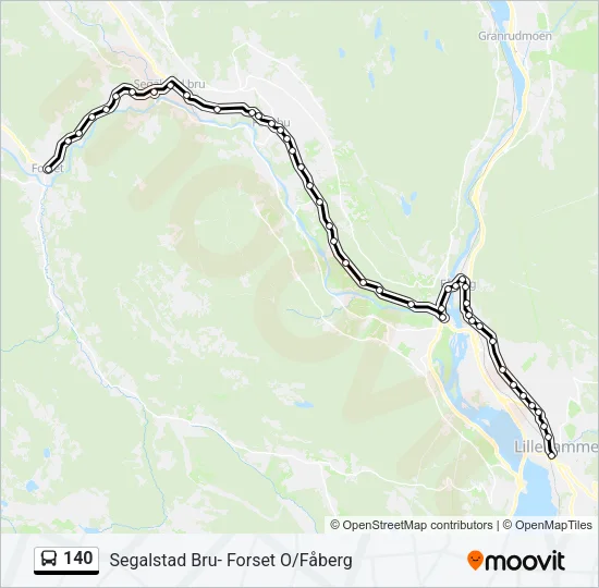 140 Bus Line Map