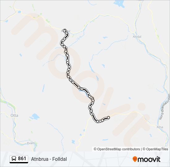 861 bus Line Map