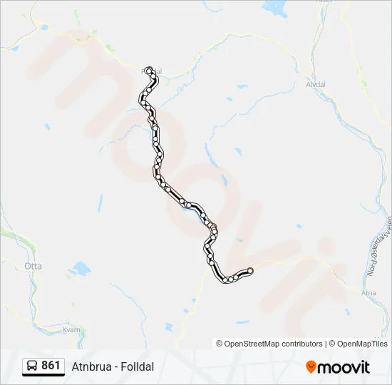 861 Bus Line Map