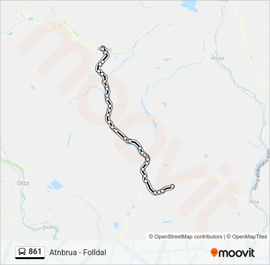 861 Bus Line Map