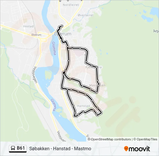 B61 Bus Line Map