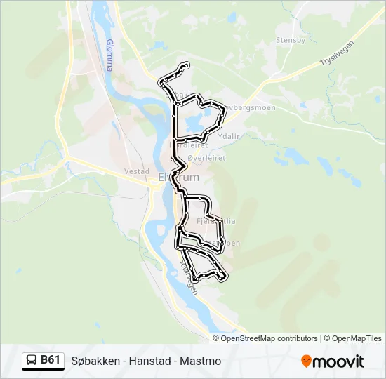 B61 Bus Line Map