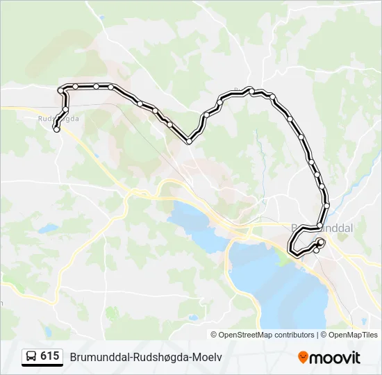 615 Bus Line Map