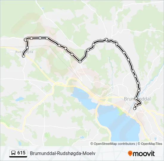 615 Bus Line Map