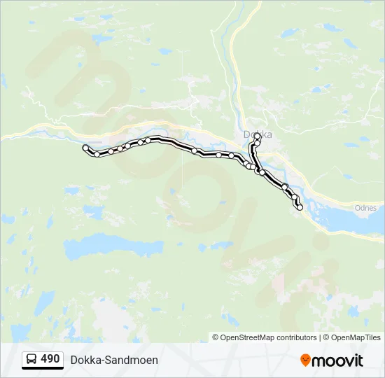 490 Bus Line Map