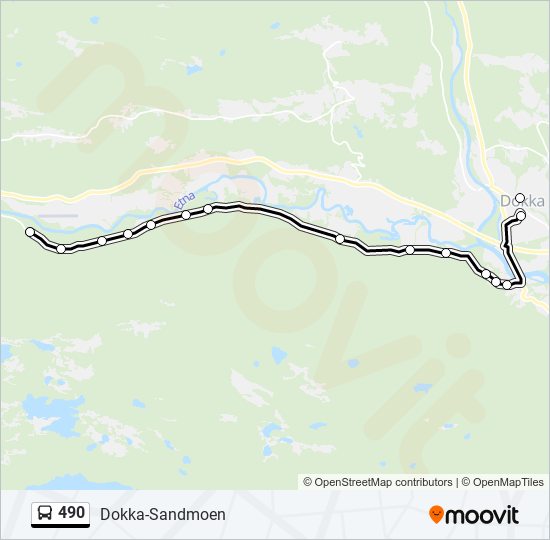 490 bus Line Map