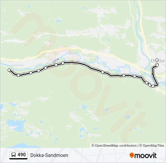490 Bus Line Map