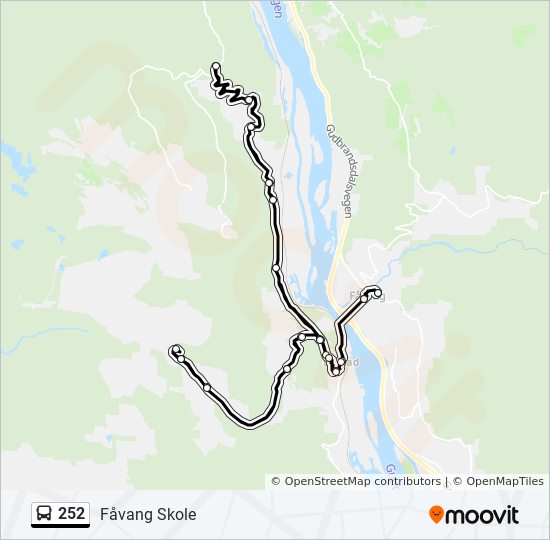 252 bus Line Map