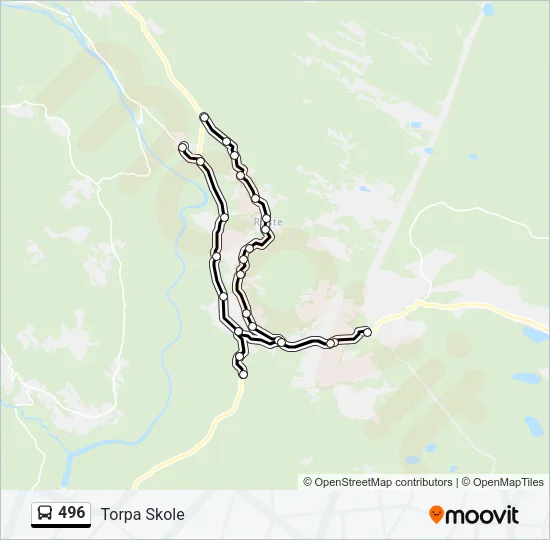 496 Bus Line Map