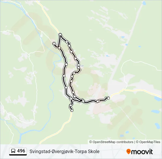 496 Bus Line Map