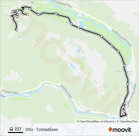 227 Bus Line Map