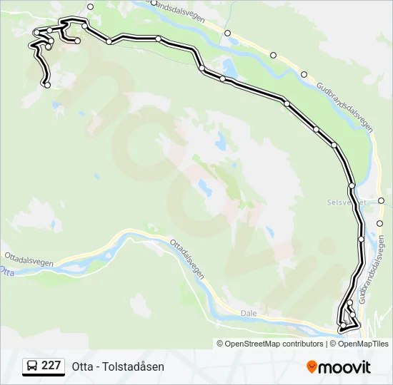 227 Bus Line Map