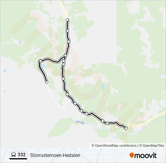 332 bus Line Map