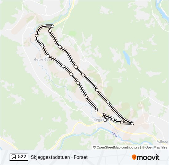 522 bus Line Map