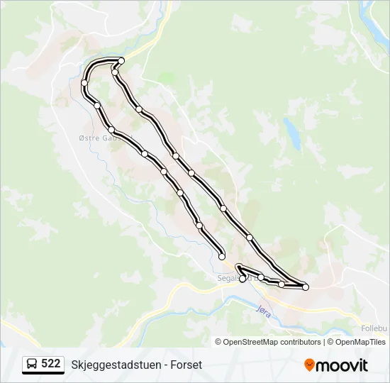 522 Bus Line Map